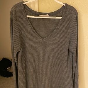 Urban Outfitters L Dark Grey sweater material long-sleeve top